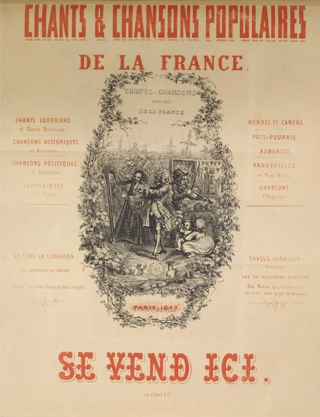  Another copy [no. 117] includes seven original drawings by Trimolet, plus 42 proofs, all covers, the poster, etc. - all compiled by Paul Villeboeuf and bound by Émile Mercier. 