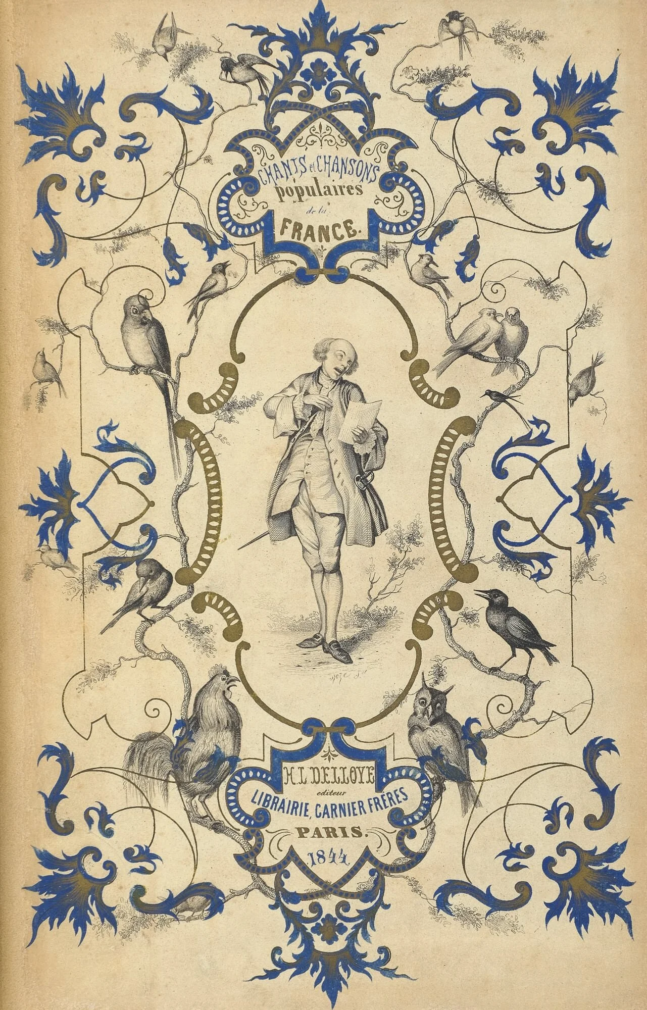  A copy containing Trimolet's preliminary drawing illustrating the wrapper for the third fascicle [no. 115]. 