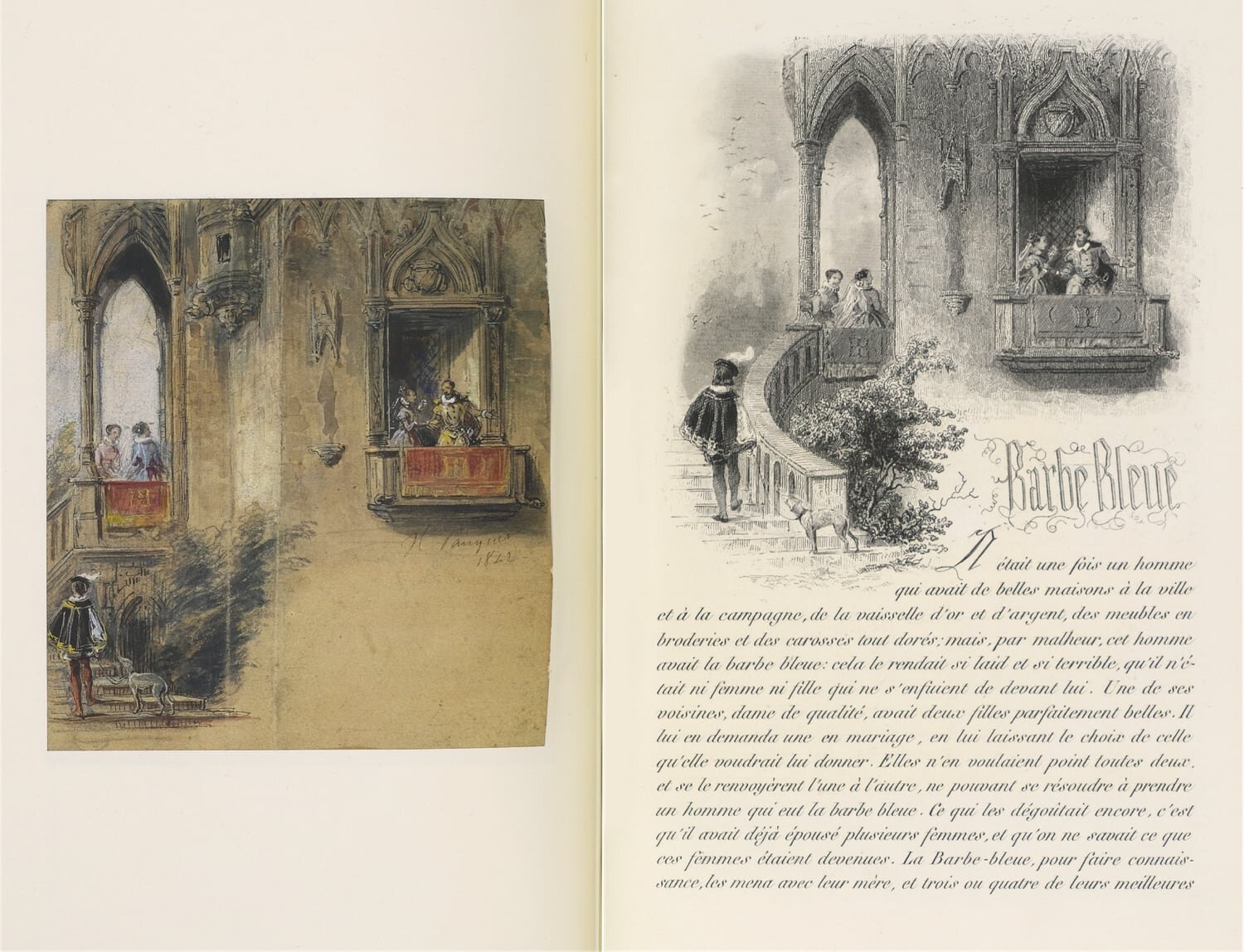  Watercolours by Hippolyte Pauquet for Charles Perrault’s  Tales and Stories of the Past with Morals (Histoires ou contes du temps passé)  [no. 494]. 