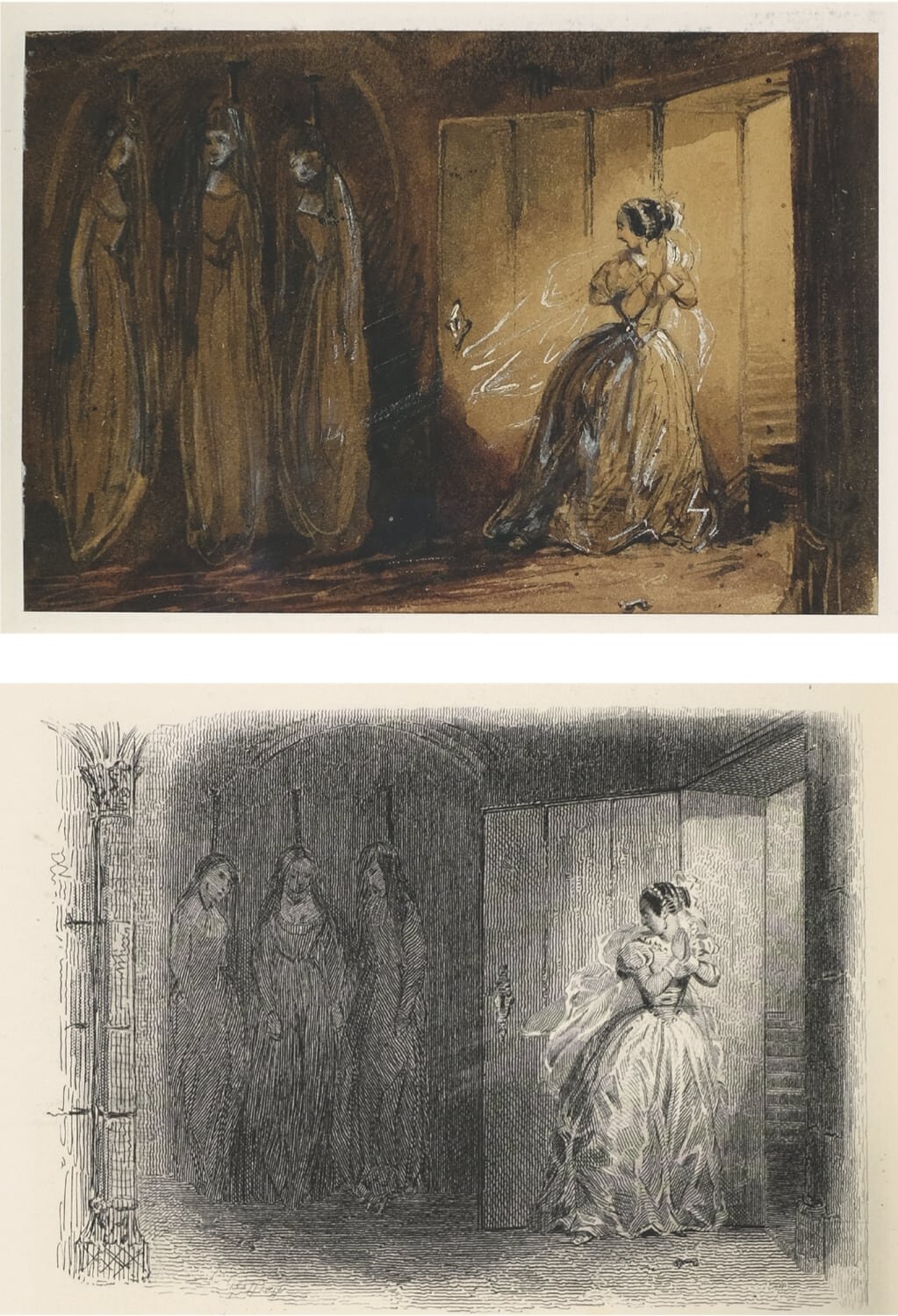  Watercolours by Hippolyte Pauquet for Charles Perrault’s Tales and Stories of the Past with Morals (Histoires ou contes du temps passé) [no. 494]. 