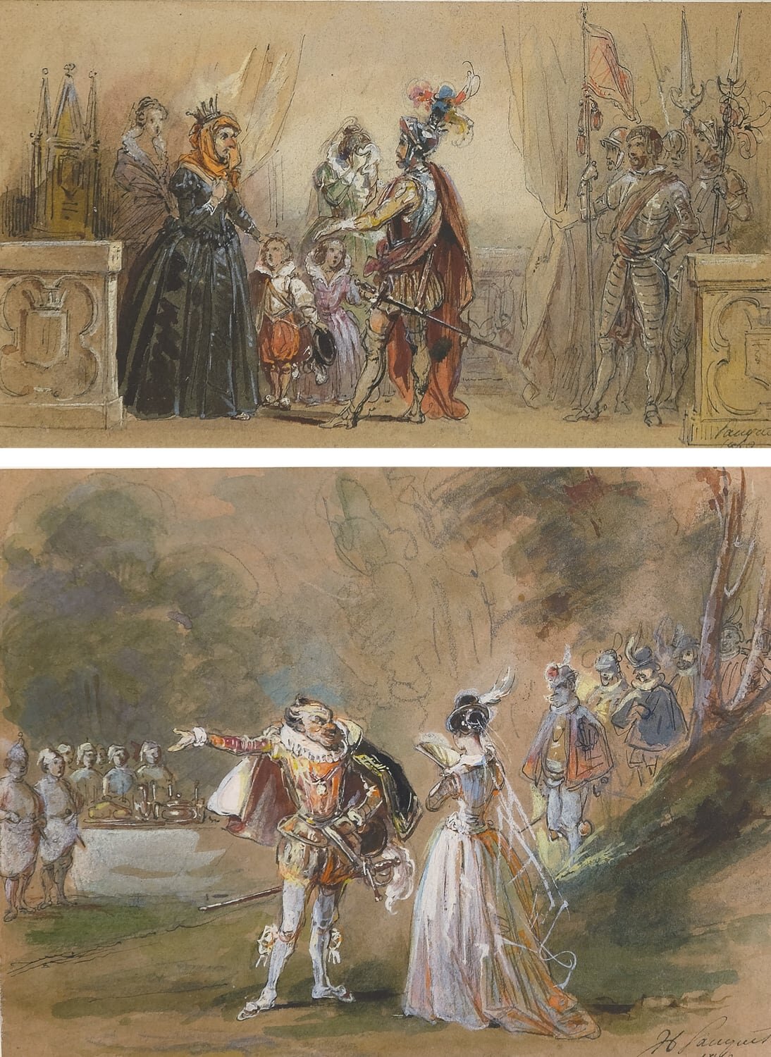  Watercolours by Hippolyte Pauquet for Charles Perrault’s Tales and Stories of the Past with Morals (Histoires ou contes du temps passé) [no. 494]. 