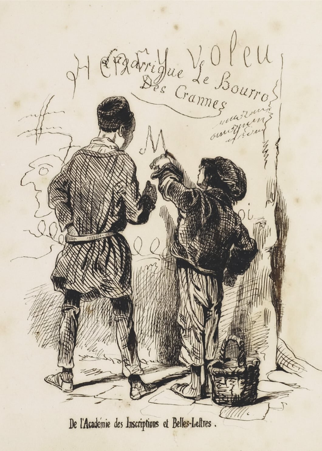  Original drawings by Gavarni for Pierre-Jules Hetzel’s  Le diable à Paris  [no. 249] 