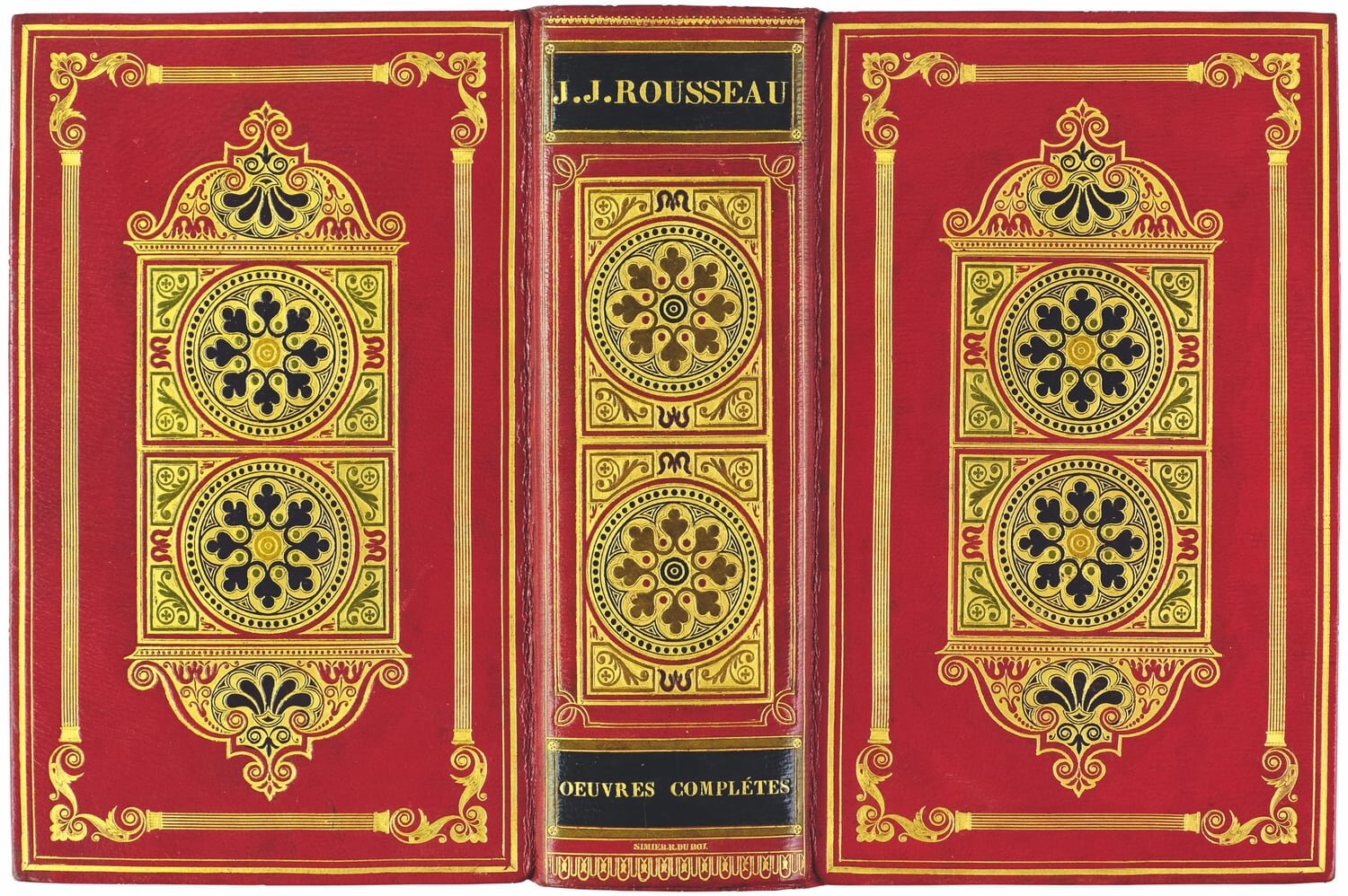  Two bindings by Simier; an edition of Molière [no. 449], and the complete works of Rousseau [no. 542] 