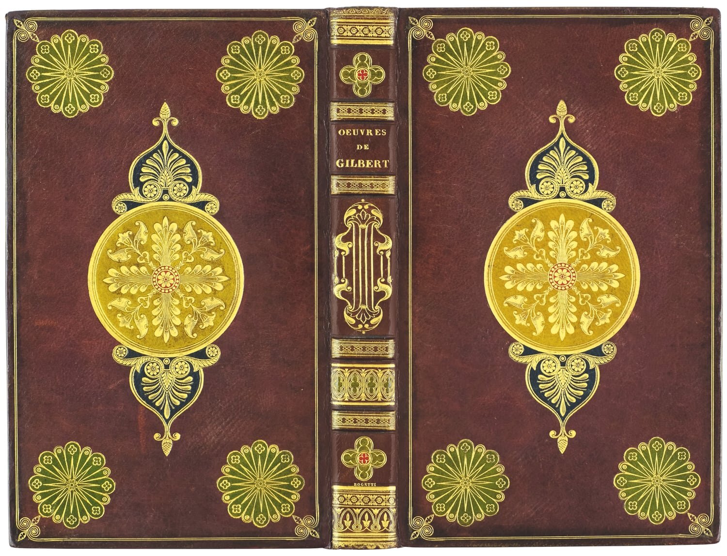  More rosettes; bindings by Duplanil fils [no. 558], Thouvenin [no. 438], Bogetti [no. 259], and Livre Mignard [no. 420]. 