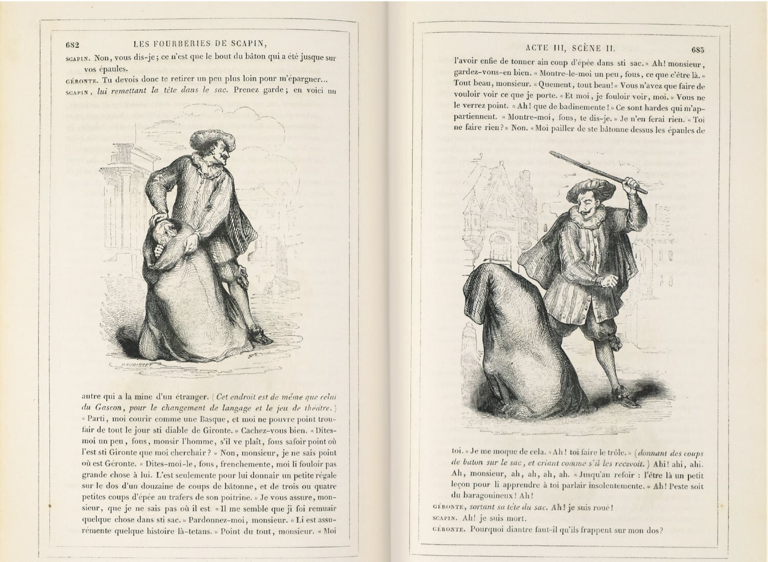  Some of Johannot’s illustrations for the collected works of Molière 
