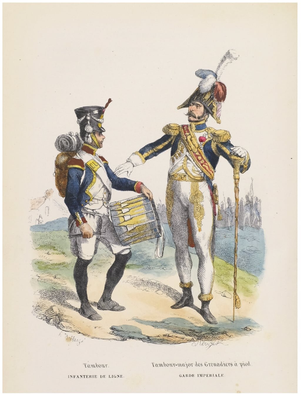 The second edition from 1843 [no. 390] with 44 coloured plates as well as a watercolour by Bellangé, and the watercolour model for the book’s frontispiece 
