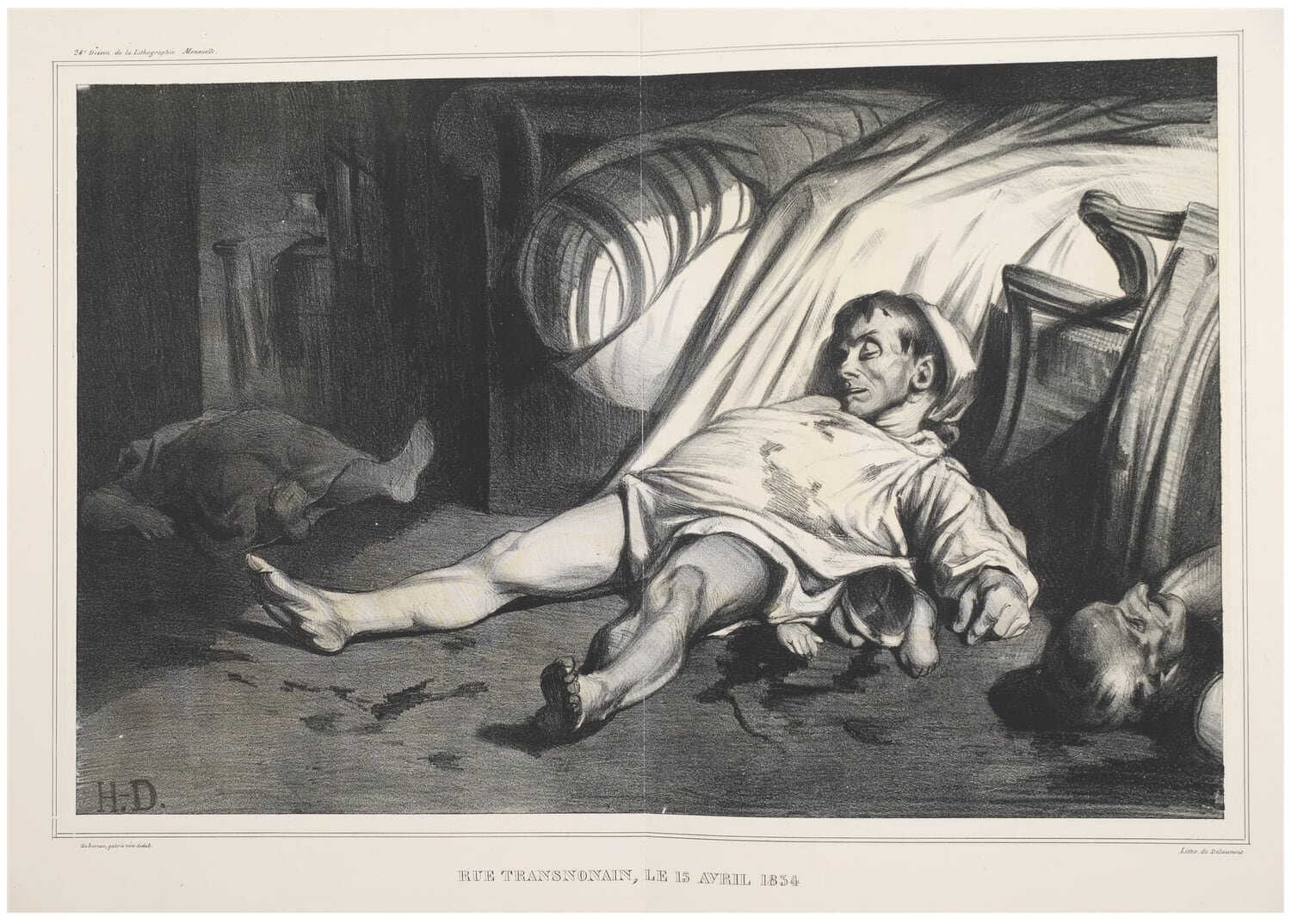  Daumier’s  Rue Transnonain  and  Le ventre législatif , both from 1834 
