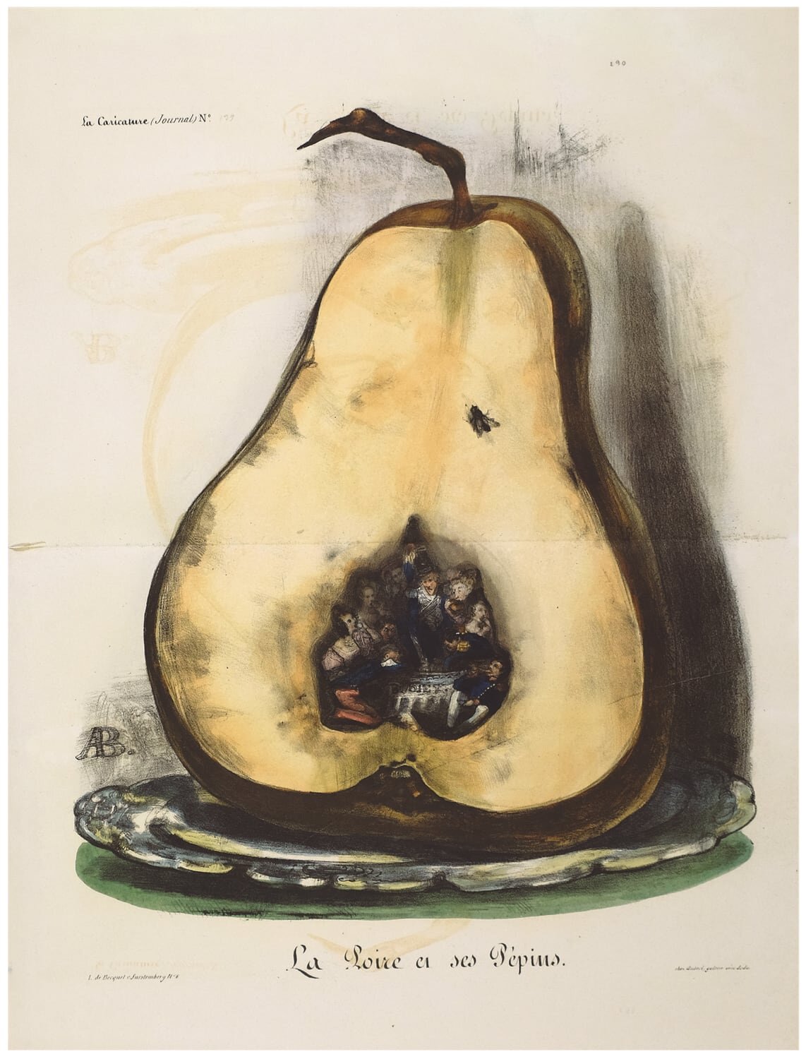  The image of the pear came to symbolically satirise the king 