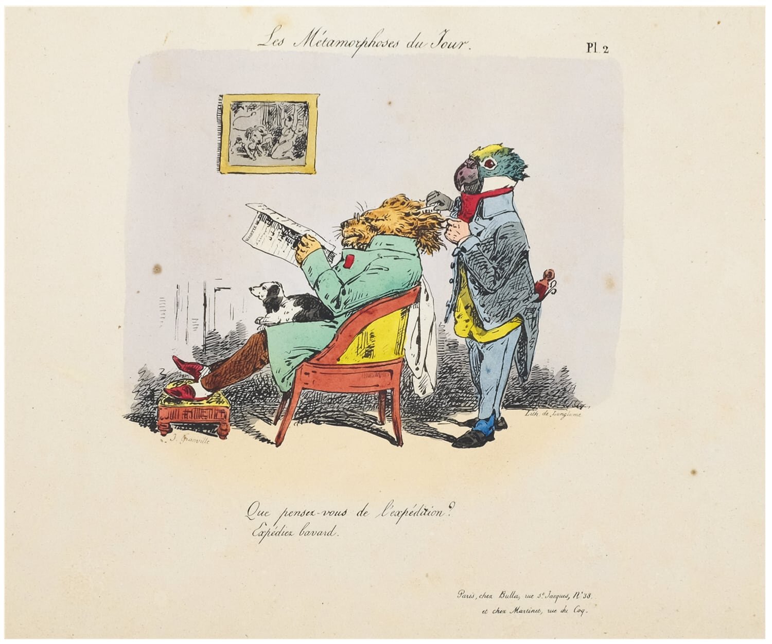  An uncut, hand-coloured copy of  Les Métamorphoses du jour  in a contemporary binding by Thouvenin [no. 279] 