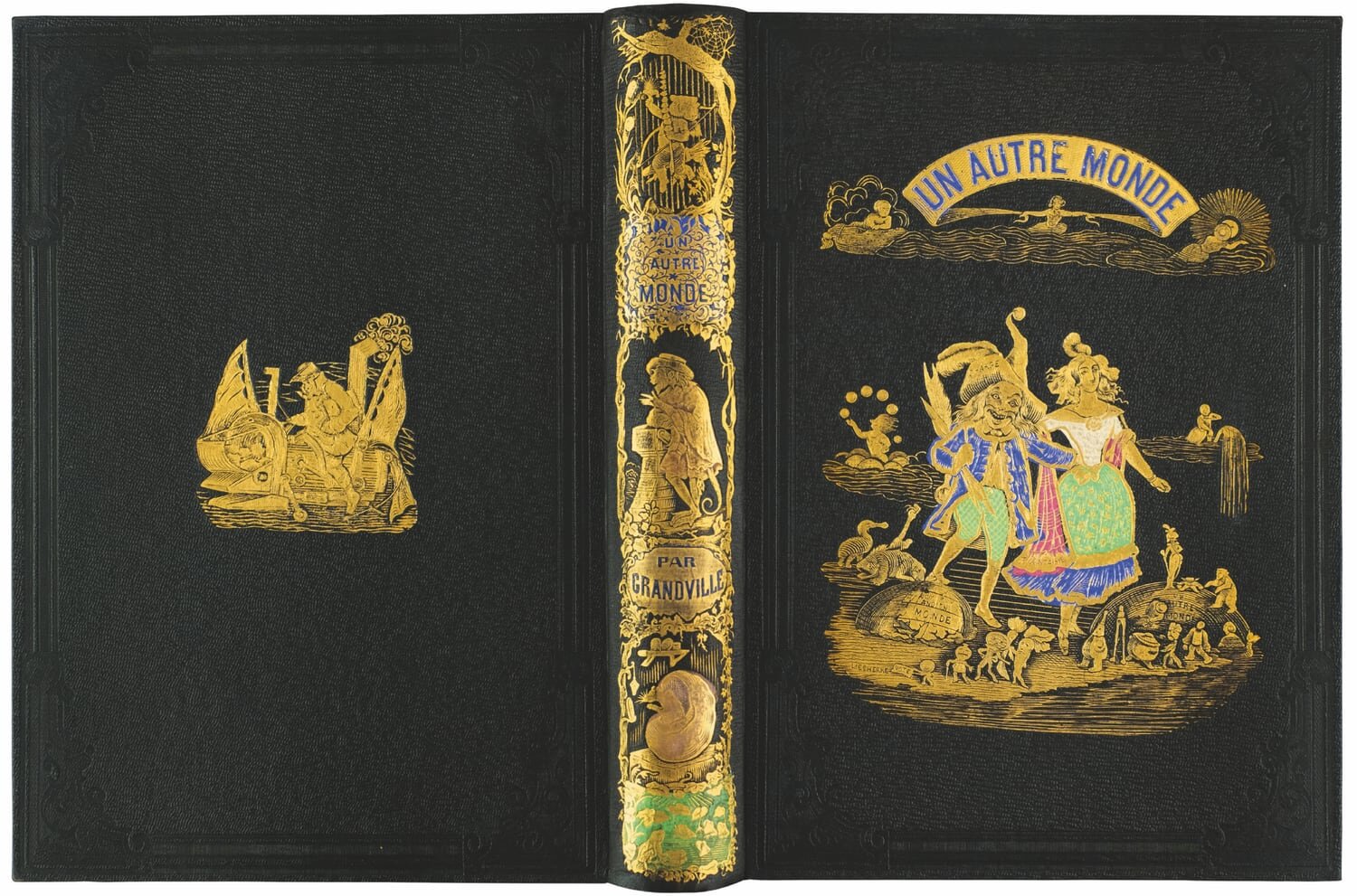  A copy of  Un autre monde  owned by Léopold Carteret [no. 297], in the colour-illustrated percaline publisher’s binding 