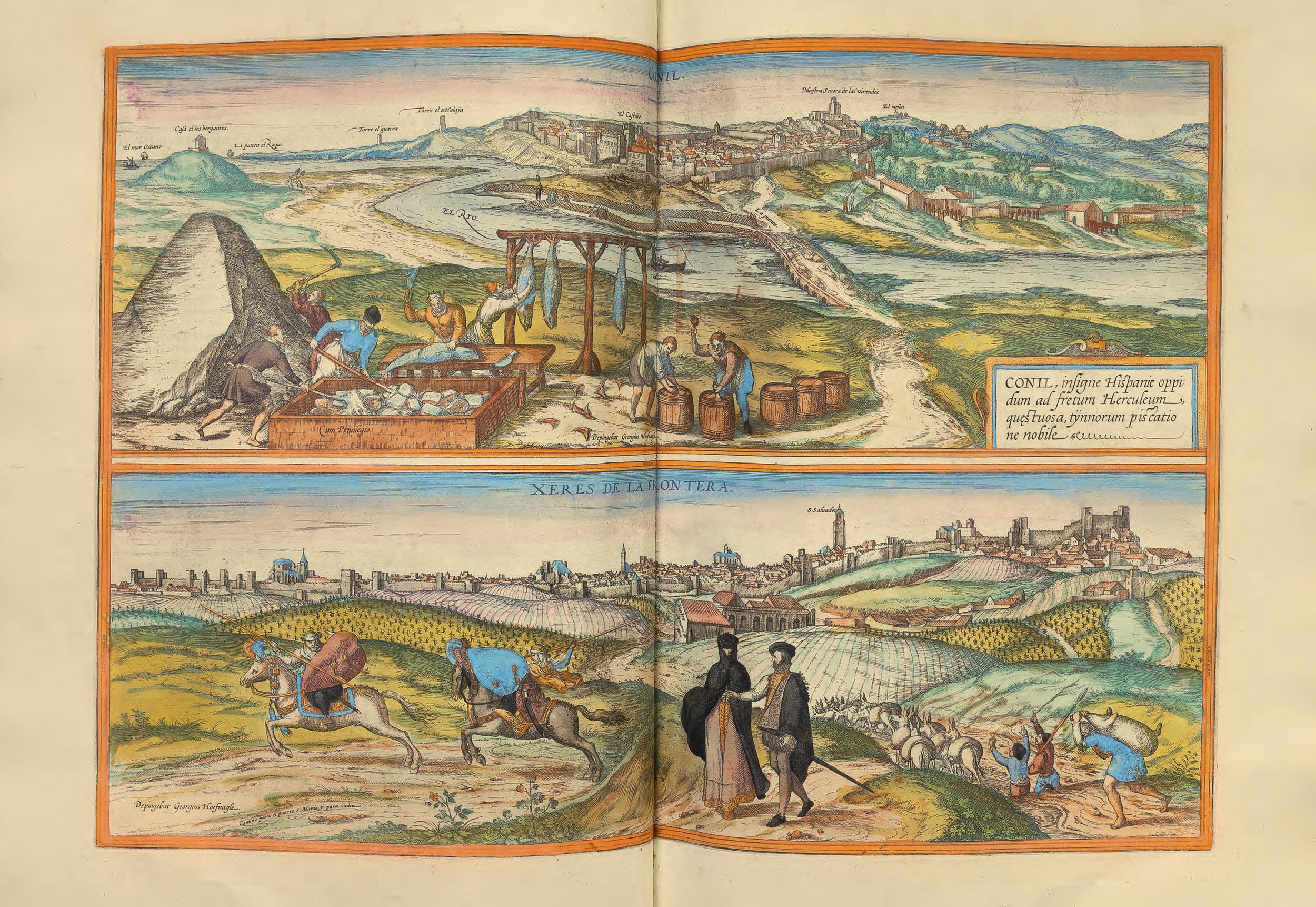 First editionof  Braun and Hogenberg's City Book, printed between 1575 and 1618, illuminated and bound in original morocco bindings