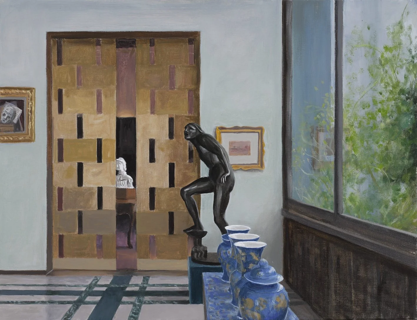 Villa l, oil/linen, 50x65cm, 2024