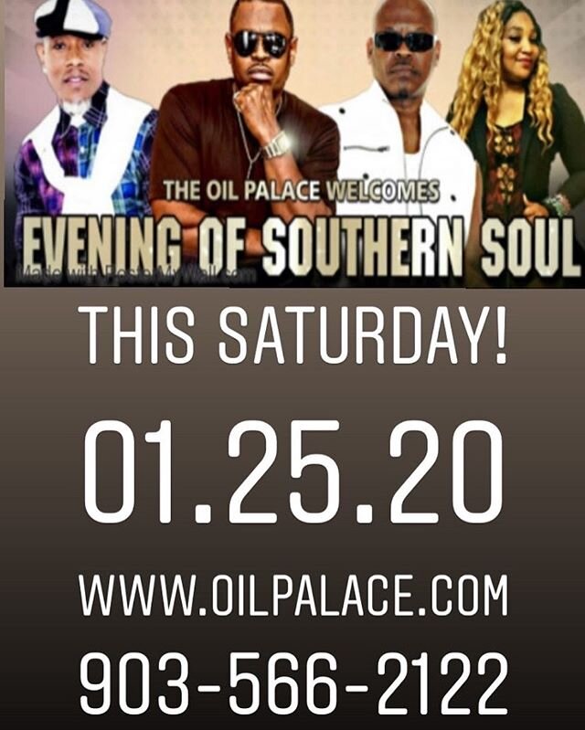 Use promo code: oilpalace5 to get $5 OFF all tickets on MLK Jr Day. Ticket office OPEN 9am-8pm on MONDAY. .
.
.
.
#southernsoul #southernsoulfood #southernsoulmusic #southernsoulfestival #calvinrichardson #tksoul #summerwolfe #sircharlesjones #oilpal