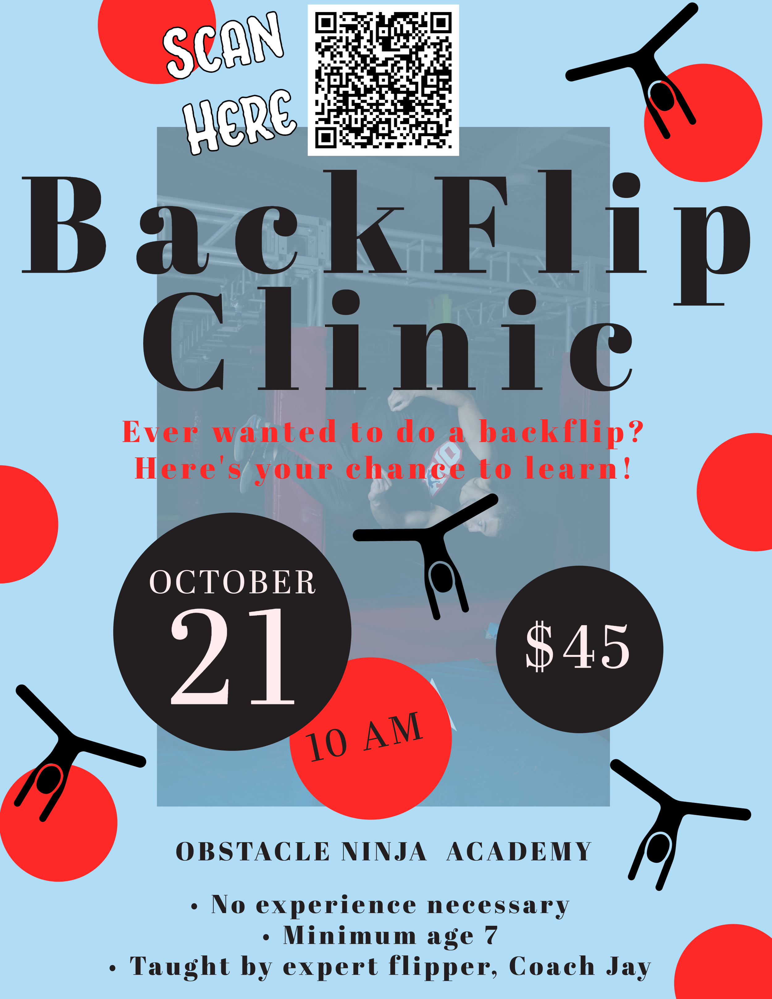 BackFlip Clinic — Obstacle Ninja Academy