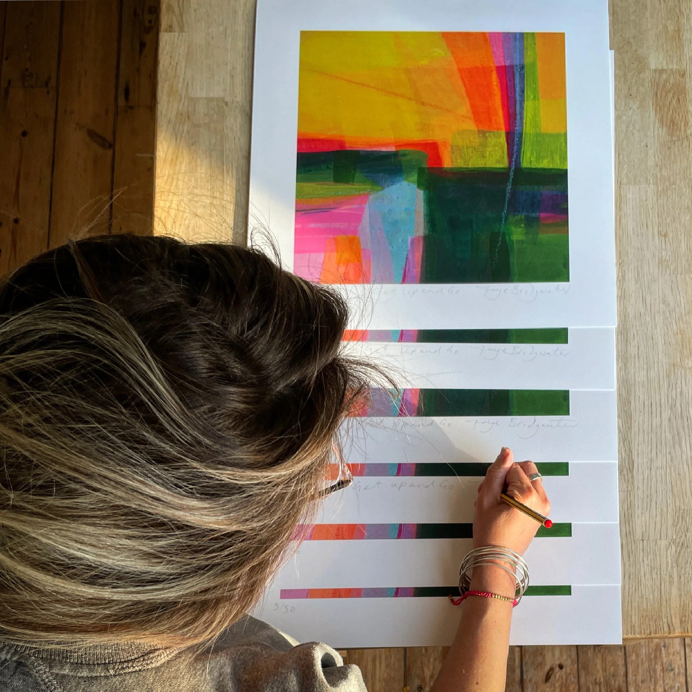 Get Up and Go limited edition print by Faye Bridgwater, the perfect gift for a special occasion