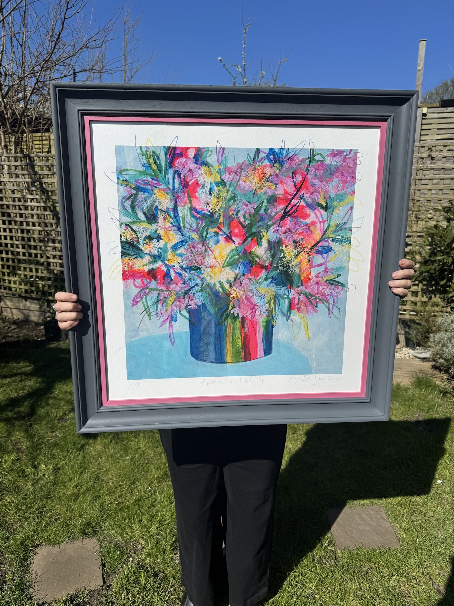 Aromatic Melody limited edition print by Faye Bridgwater, framed