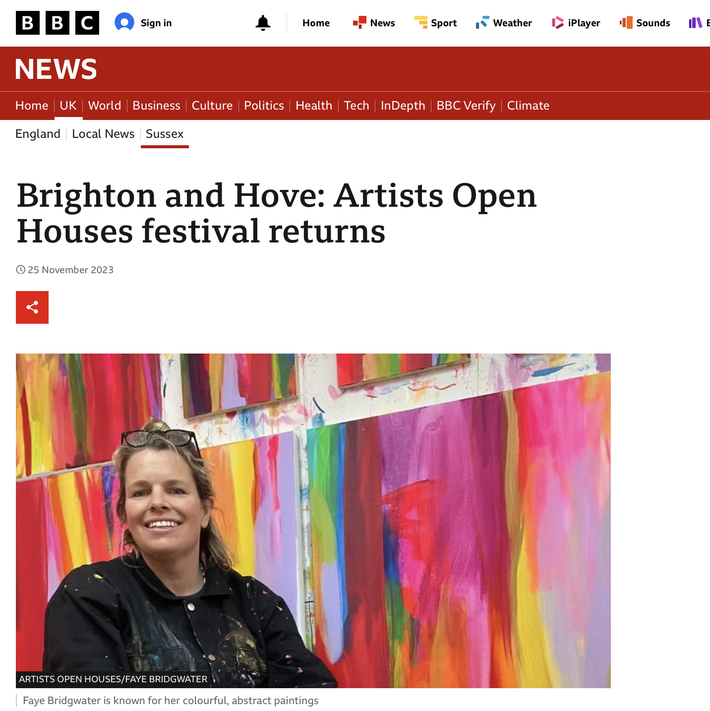 BBC: Interview with me for Artists Open Houses