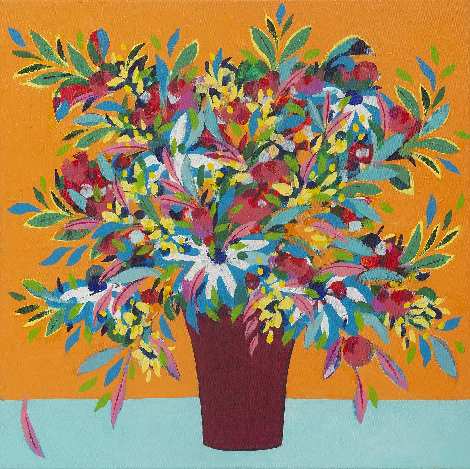Strike A Pose - Original Floral Painting