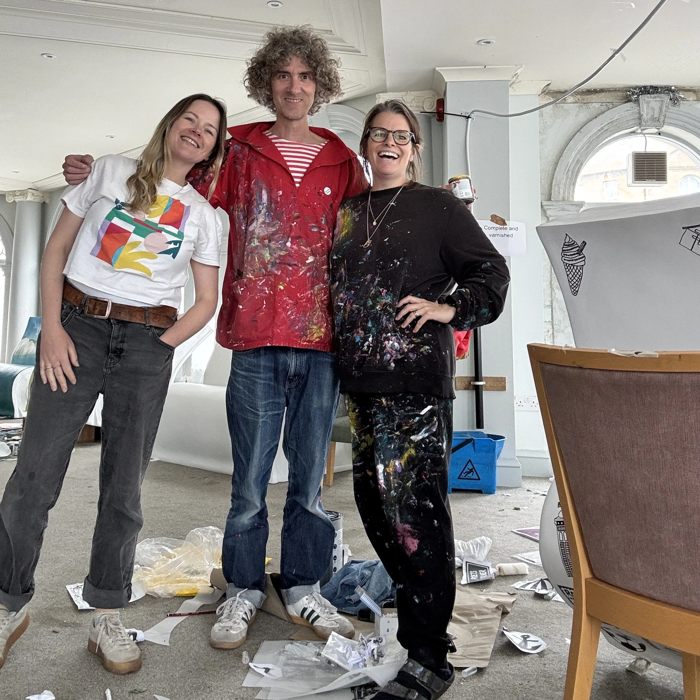 Painting alongside Pinky Vision and Martha Mitchell Designs, and meeting some of the other Story Trail artists