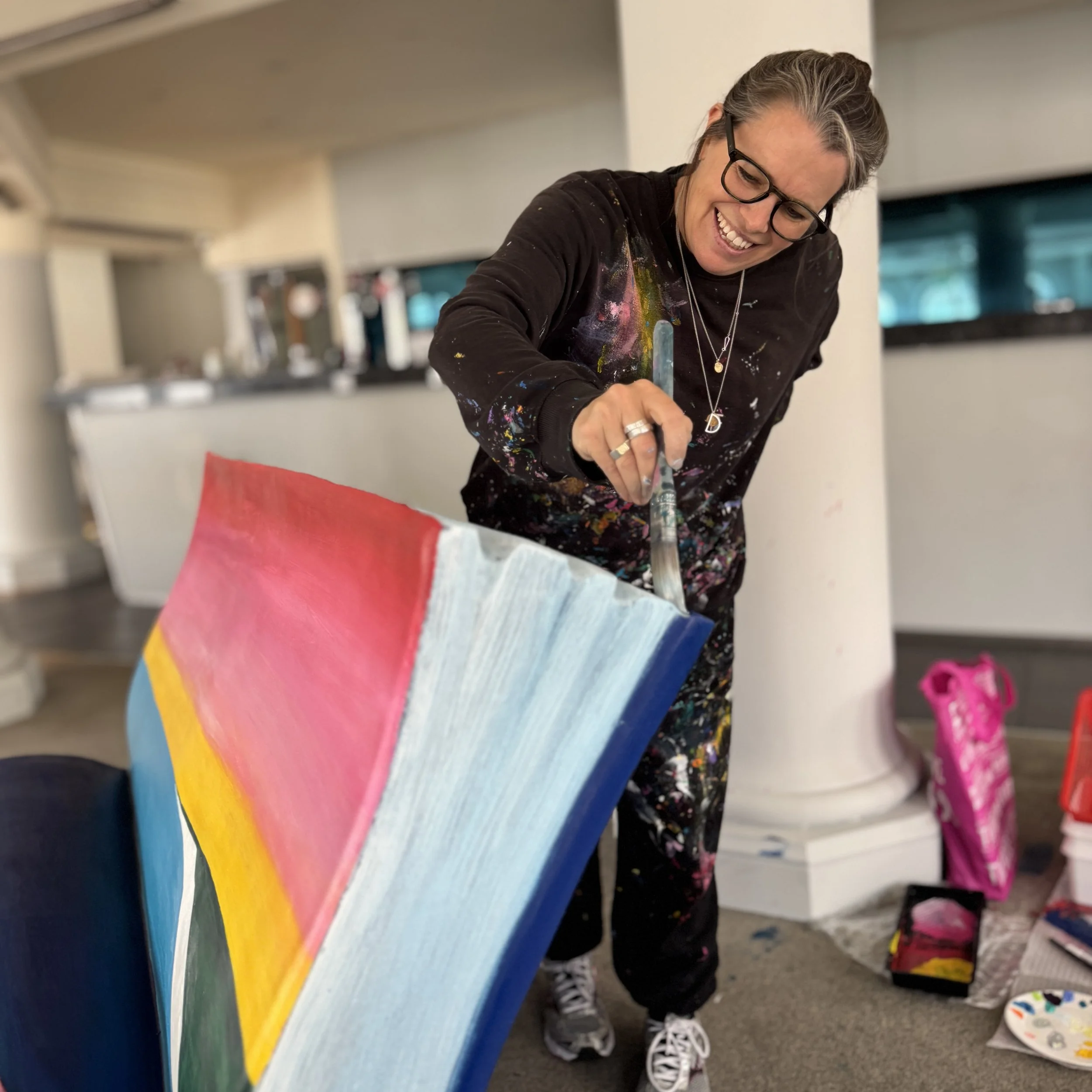 Working on my BookBench for the Amaze Story Trail in Brighton and Hove