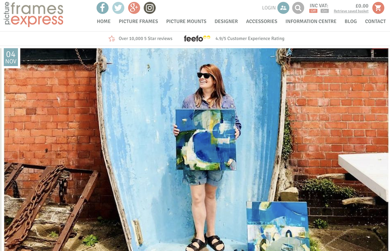 Faye Bridgwater is featured artist for Picture Frames Express
