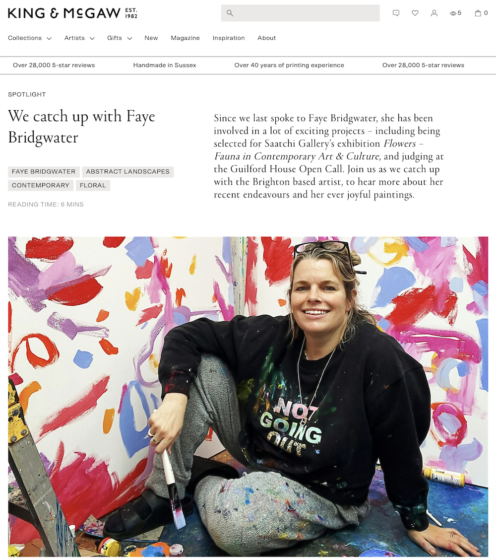 Faye Bridgwater featured by King & McGaw