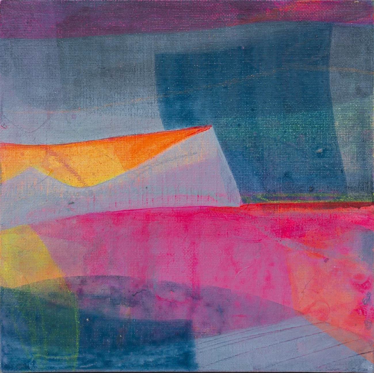 That Feeling of Play limited edition print by Faye Bridgwater, playful abstract landscape painting