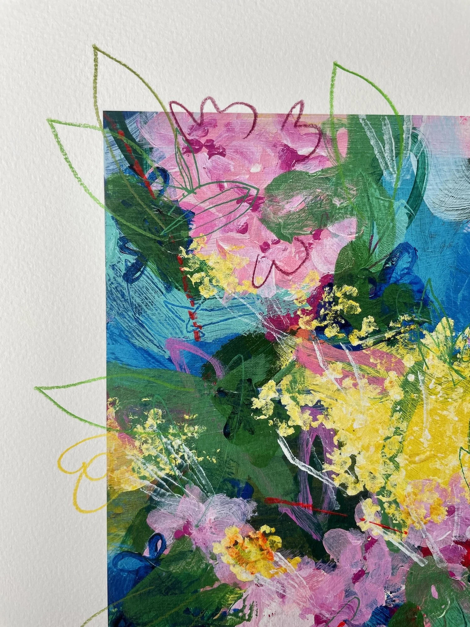 Sweet Harmony limited edition print by Faye Bridgwater, wonderful pops of colour for a living space