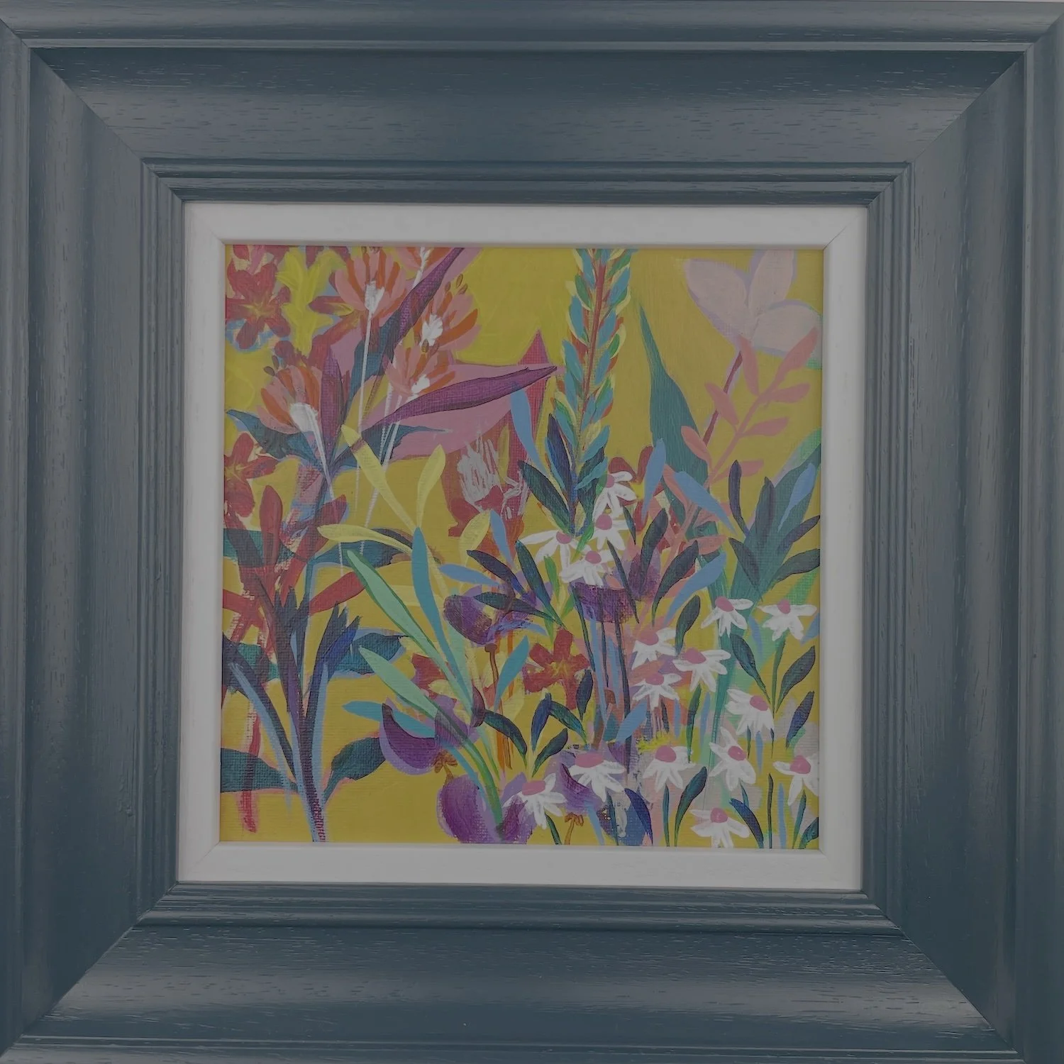 Yellow painting of flowers perfect for any living space