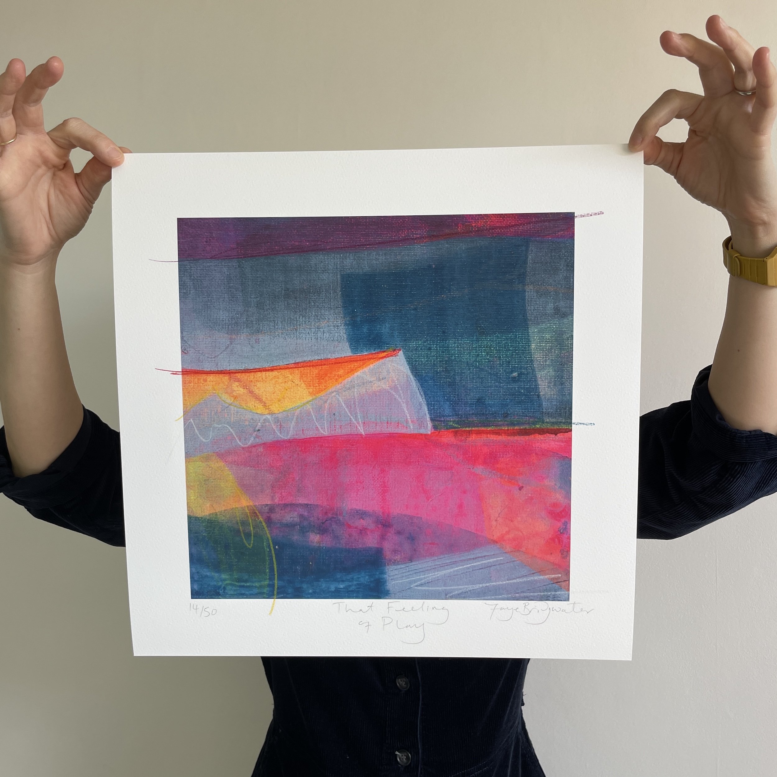 That Feeling of Play limited edition print by Faye Bridgwater, art for a living room
