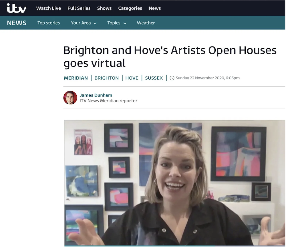 Landscape artist Faye Bridgwater interviewed on ITV