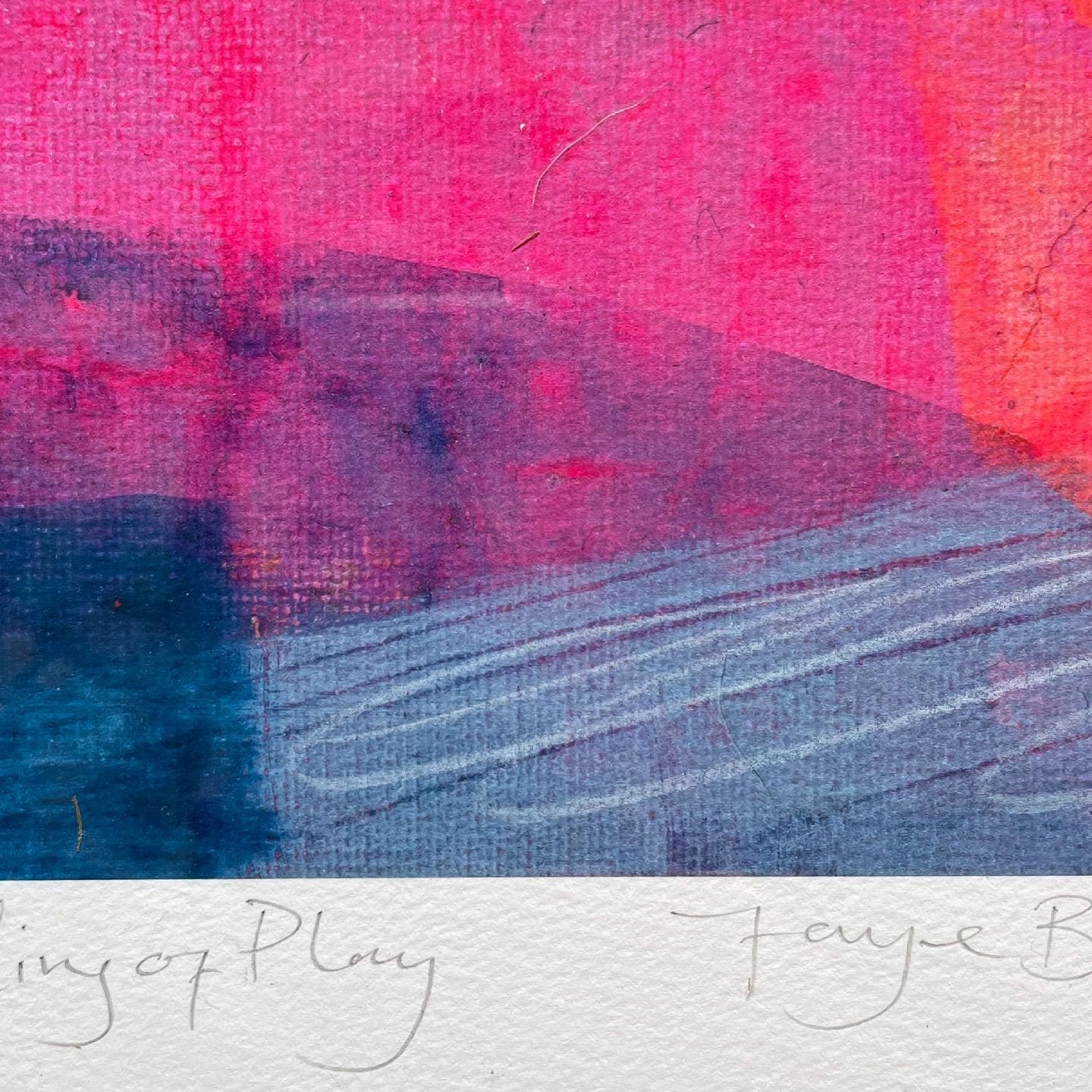 That Feeling of Play limited edition print by Faye Bridgwater, artwork that is uplifting and brings happiness