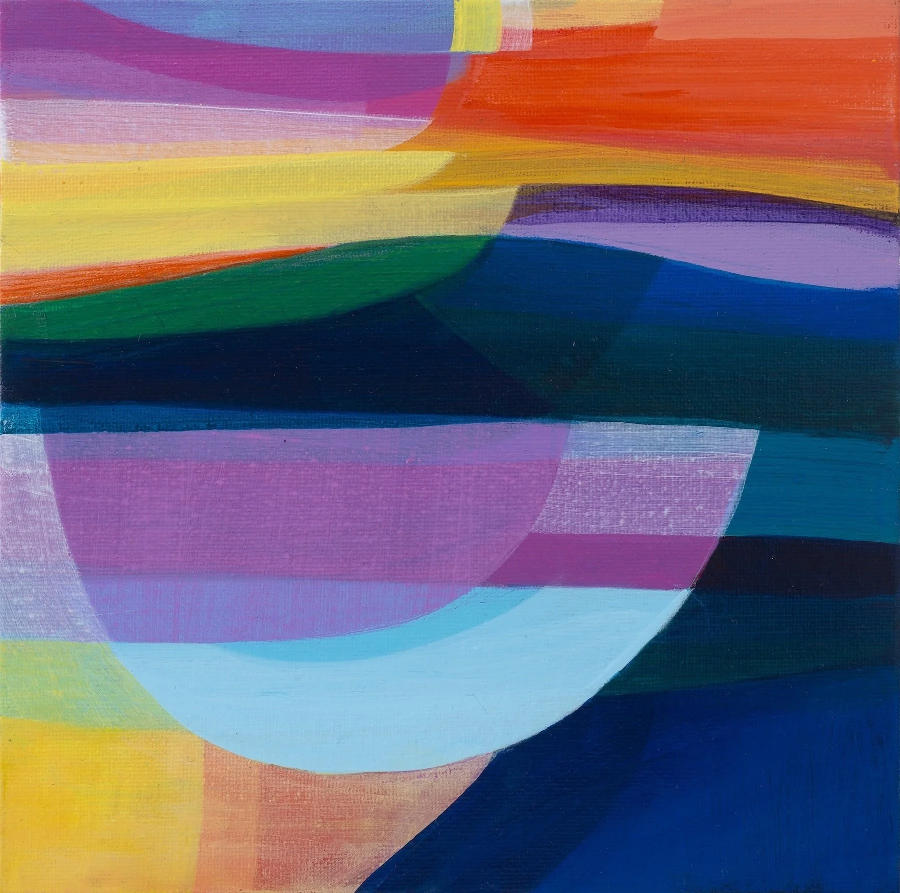 Contemporary painting of the Sussex coastline, titled "The Shoreline Is Calling" by Faye Bridgwater