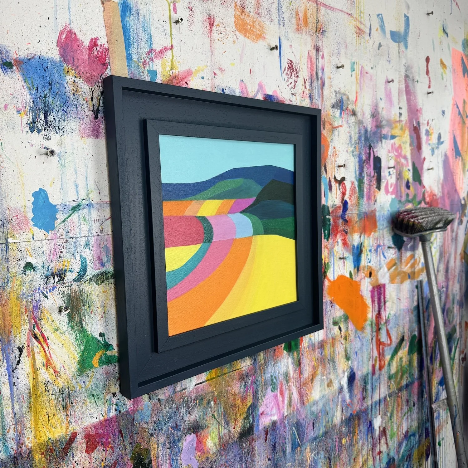 Vibrant abstract landscape with layered colour and open sky