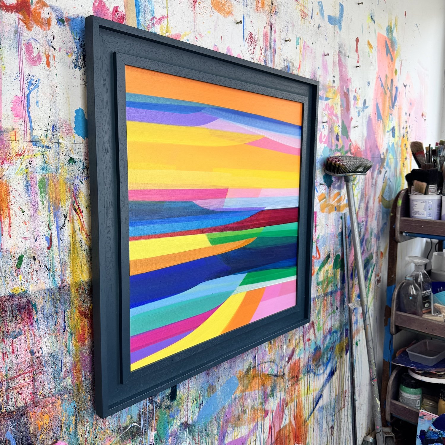 Abstract landscape painting by artist Faye Bridgwater