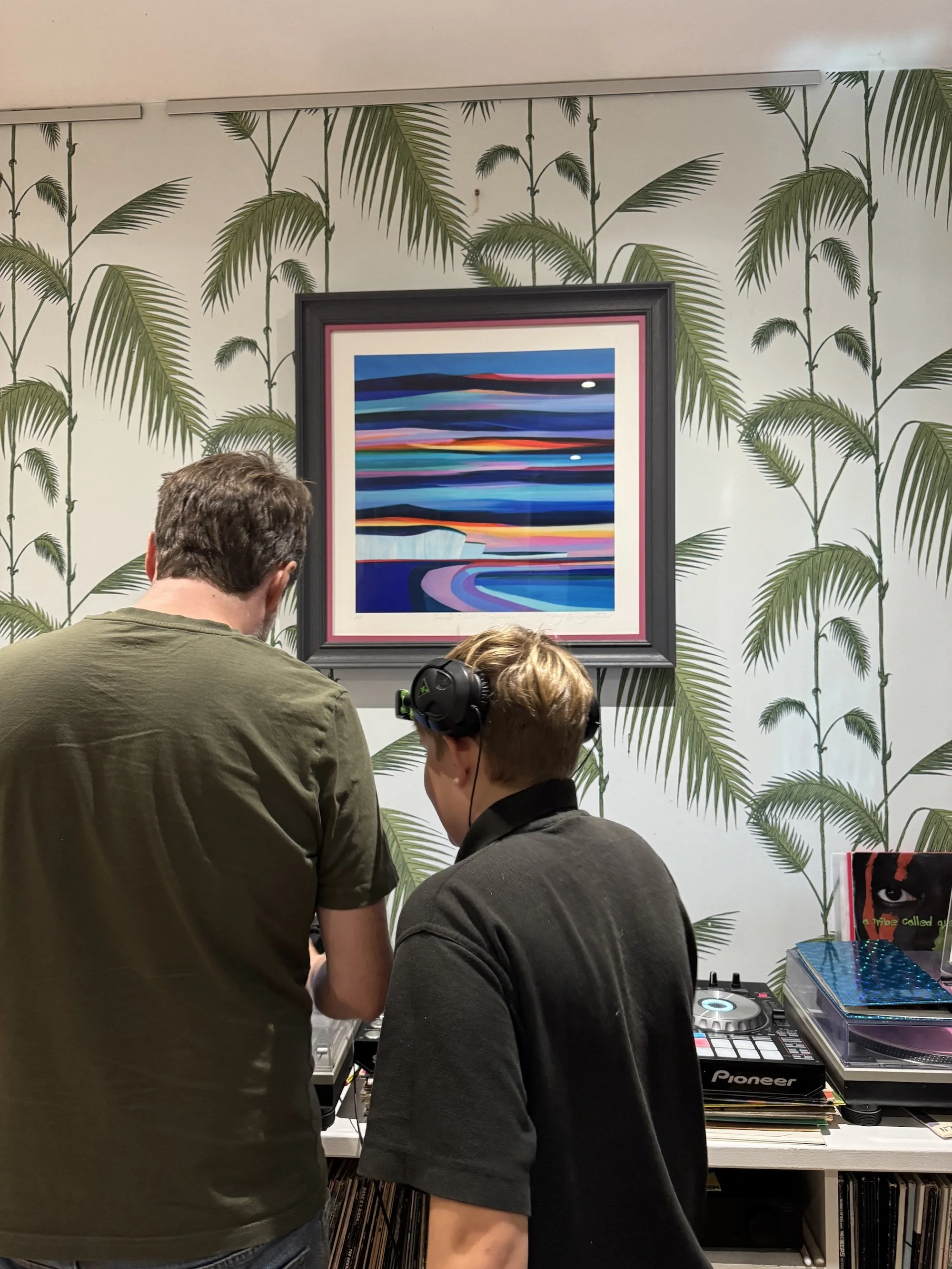 Stand Tall Together limited edition print by Faye Bridgwater, bold colours for a living room, kitchen or bedroom