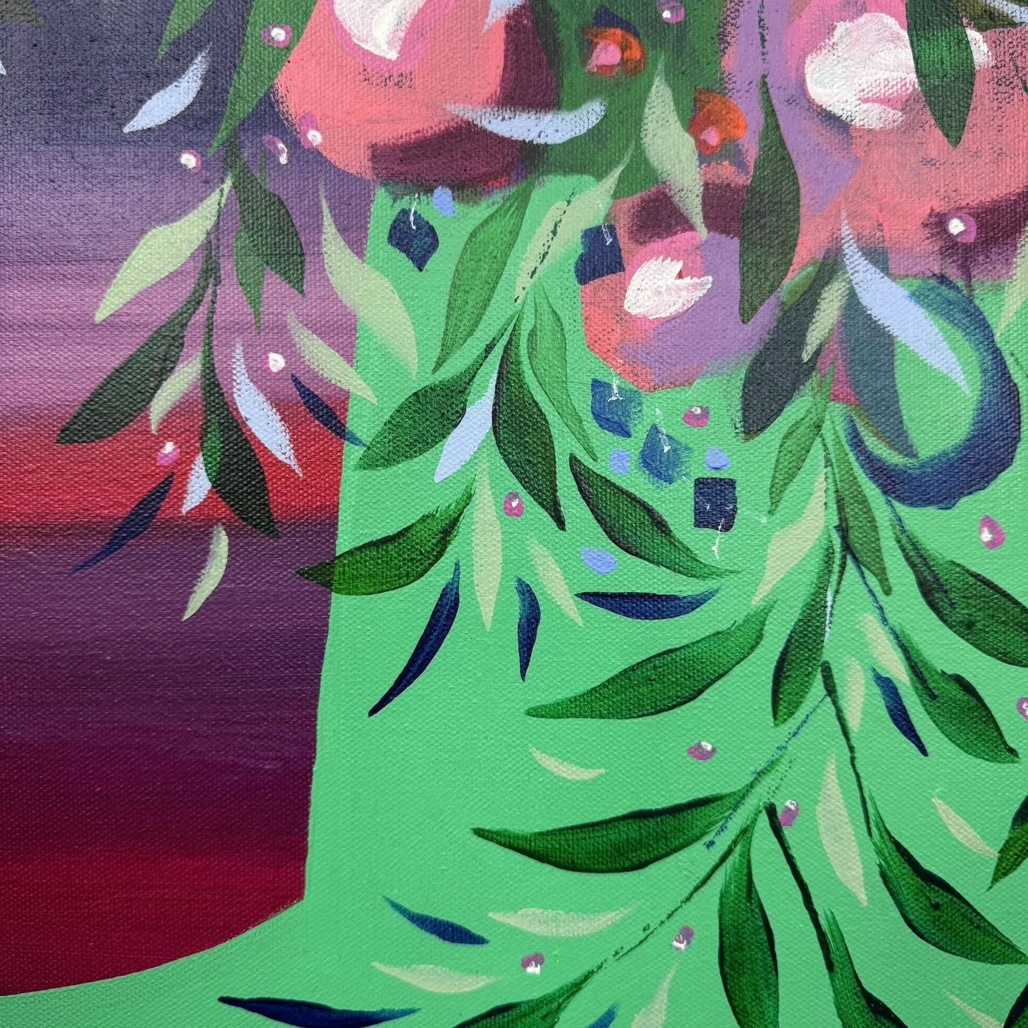 Big bold colours for your home or office in this painting by Faye Bridgwater