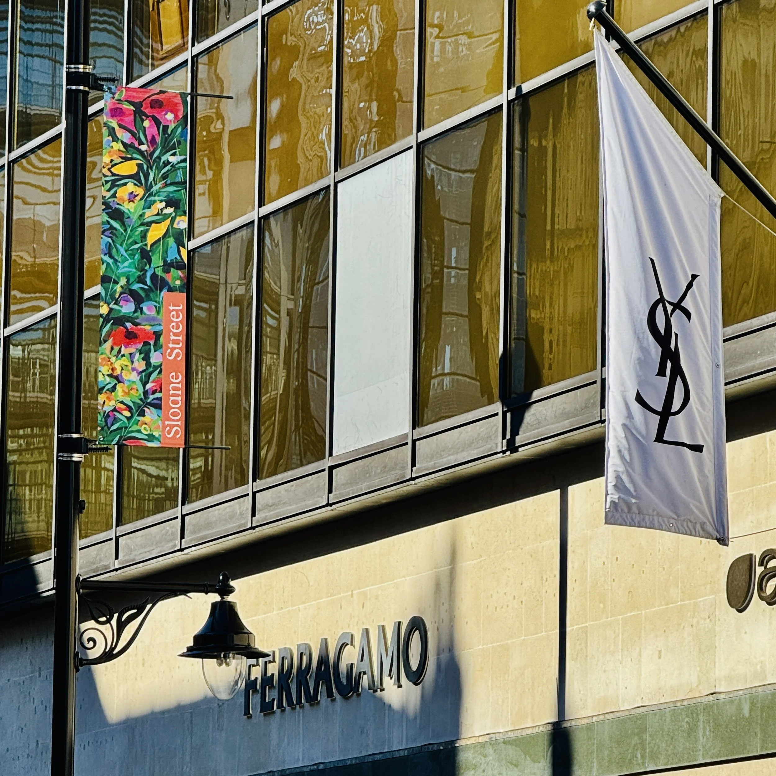 Faye Bridgwater's floral paintings on Sloane Street