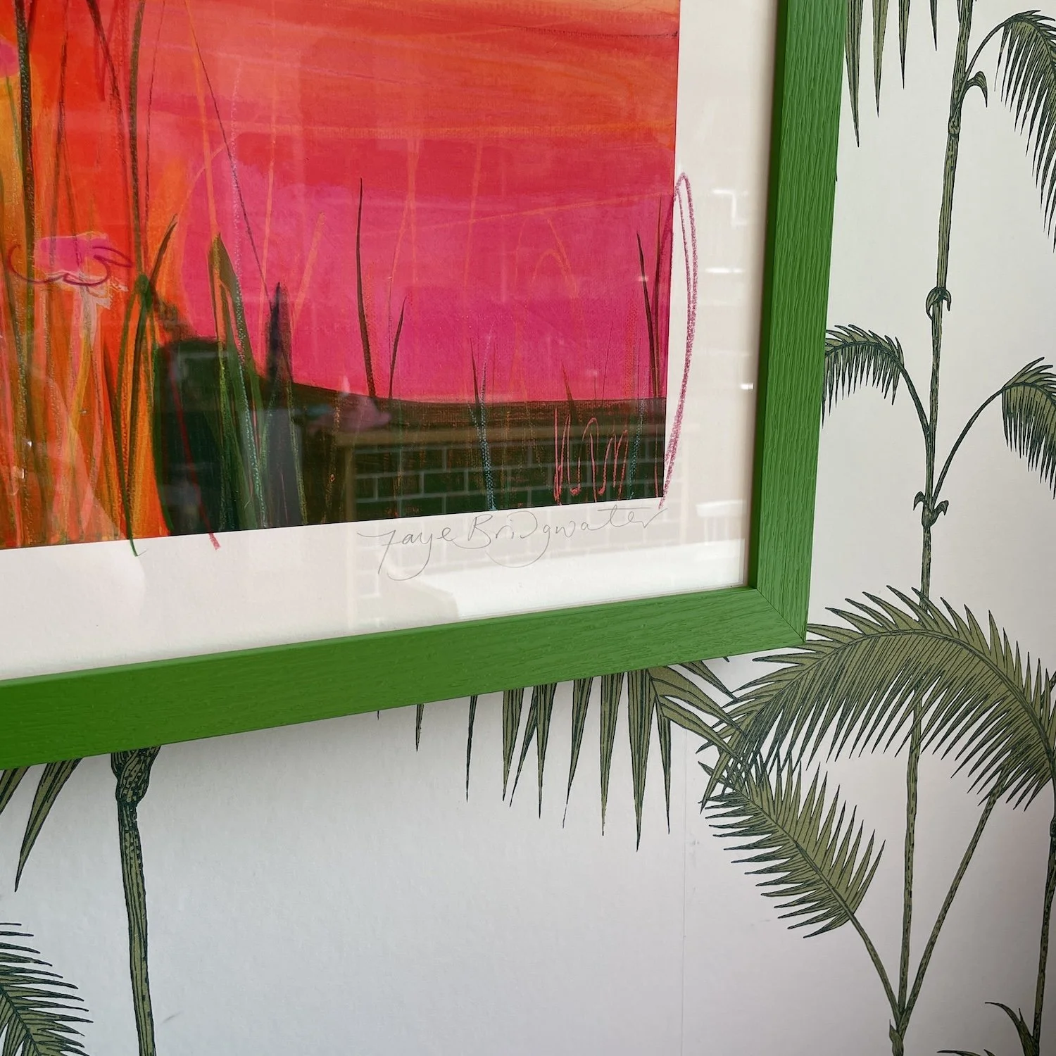 Glorious Views limited edition print by Faye Bridgwater, energetic and vibrant landscape artwork