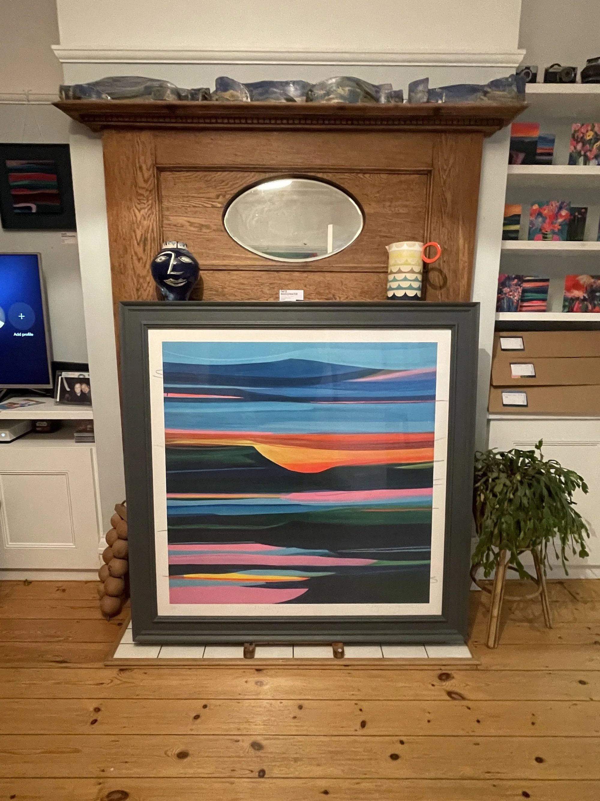 Kissed By The Light limited edition print by Faye Bridgwater, sunset over the south downs