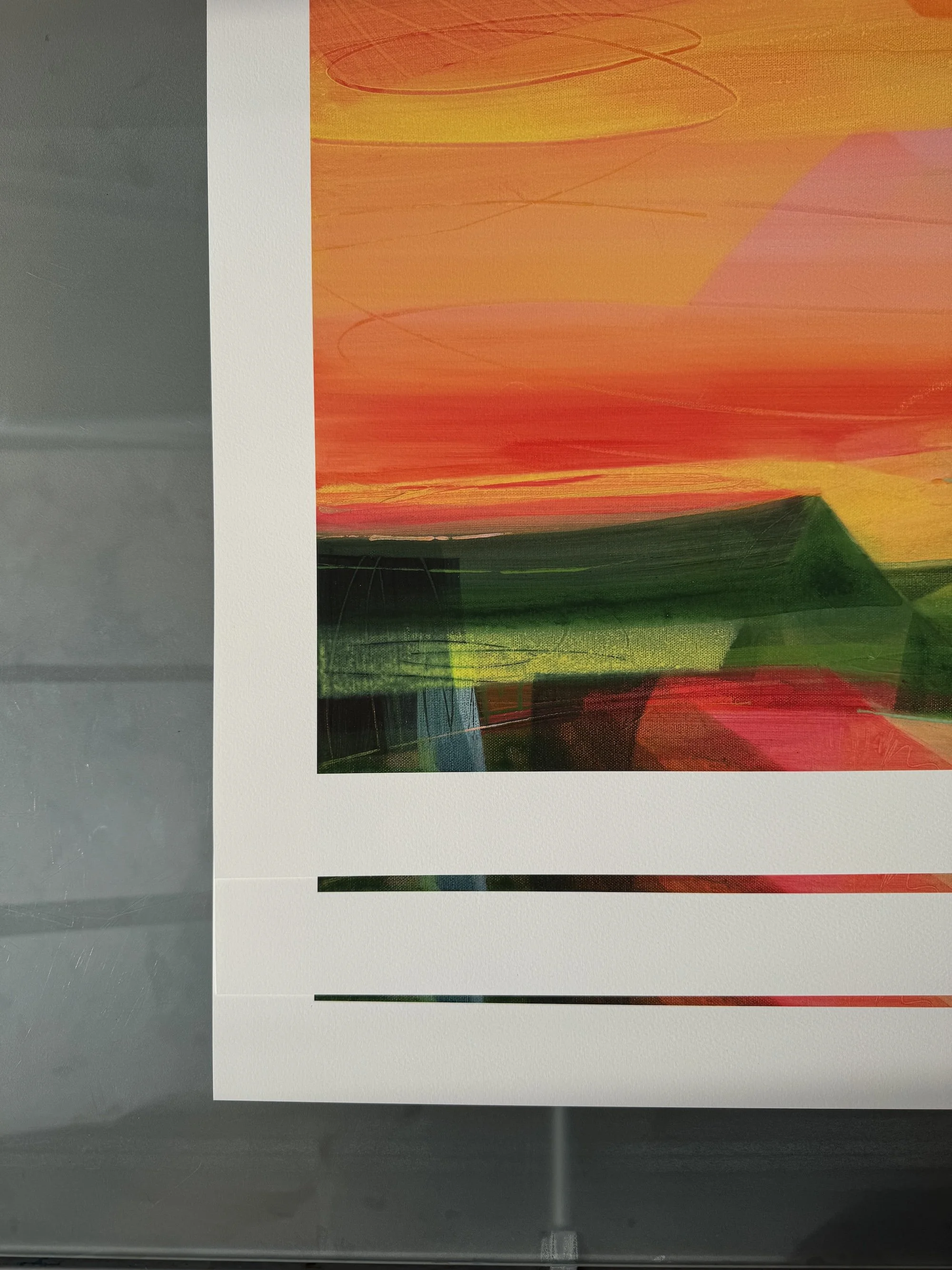 Fulfilment and Joy limited edition print by Faye Bridgwater, up close