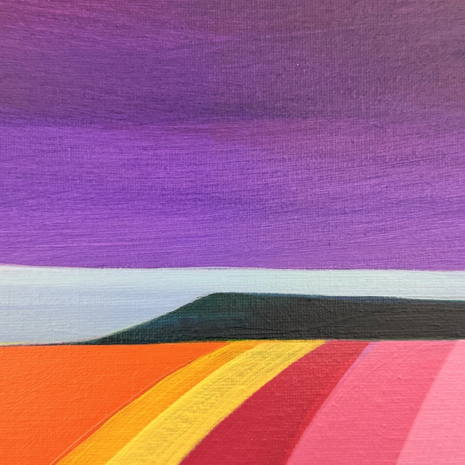 Contemporary abstract landscape with rich layered surface