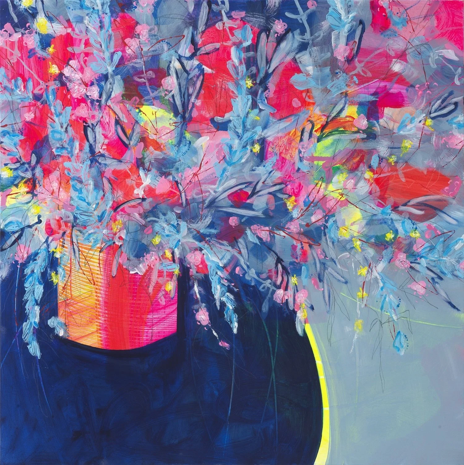 Floral limited edition print by British contemporary artist, Faye Bridgwater