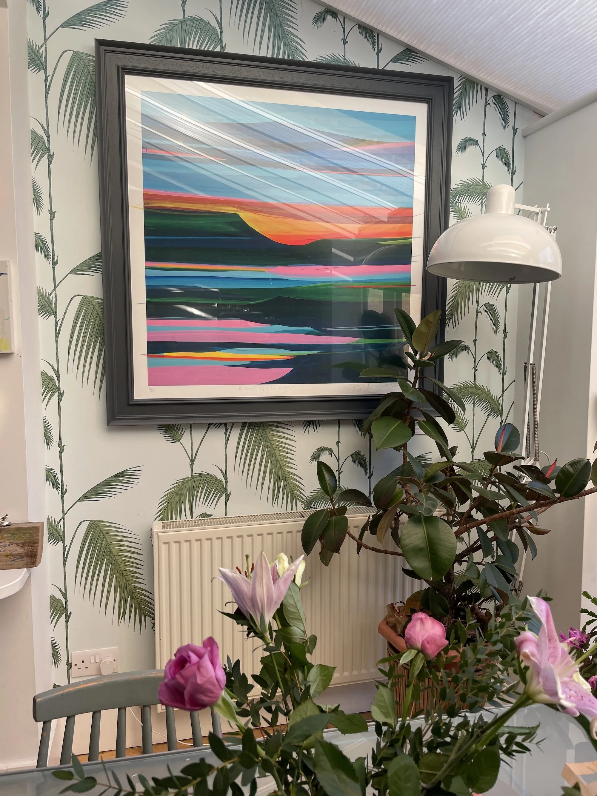 Kissed By The Light limited edition print by Faye Bridgwater, bold and vibrant landscape wall art