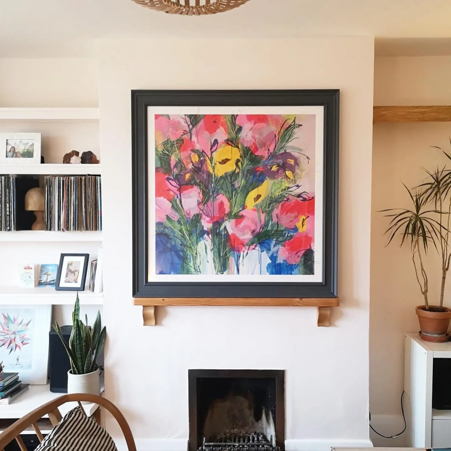 Bright floral limited edition print “Big Blooms” with vibrant colour and layered detail