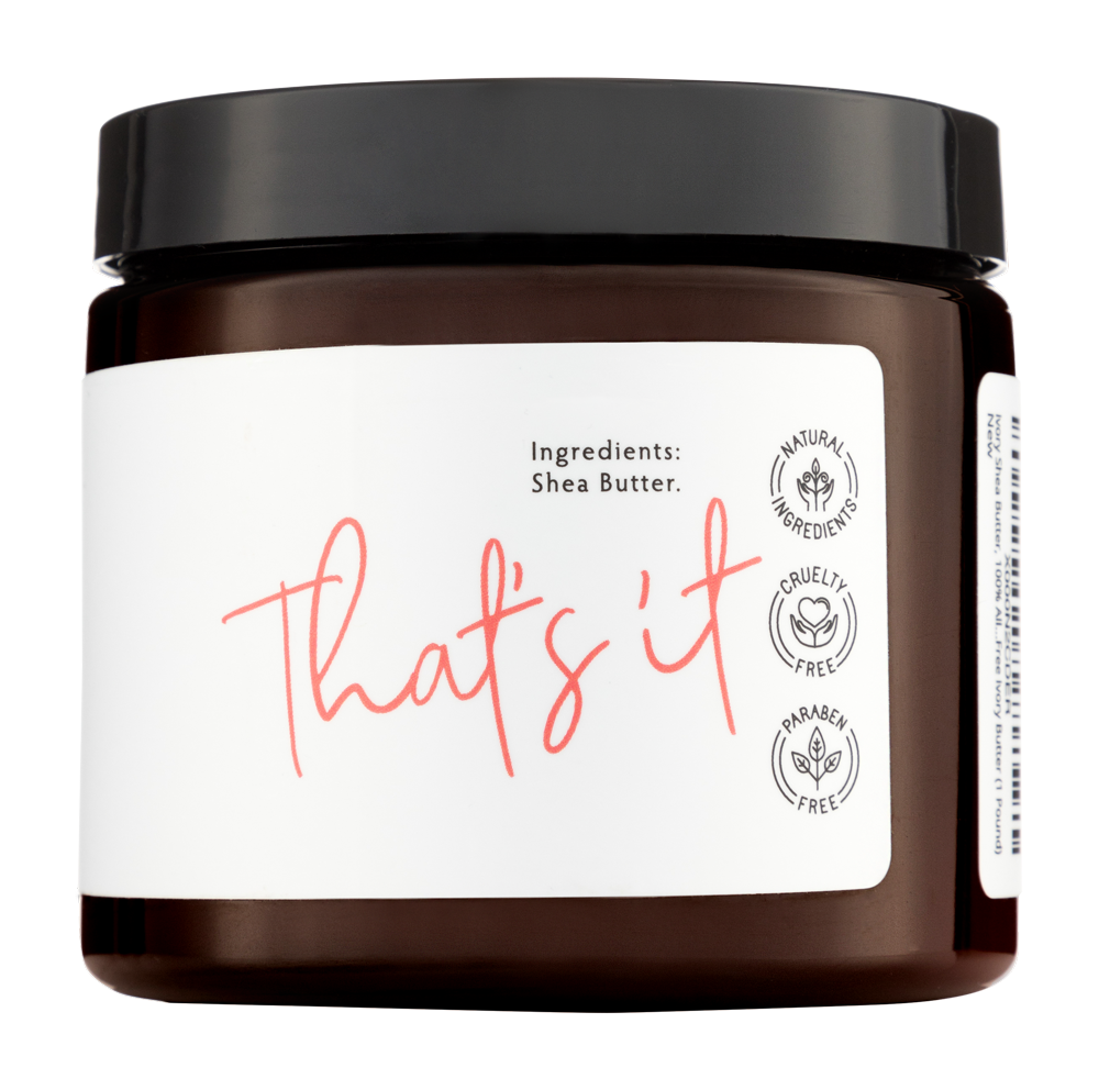 1 lb Ivory Shea Butter Packaging Side with Ingredients