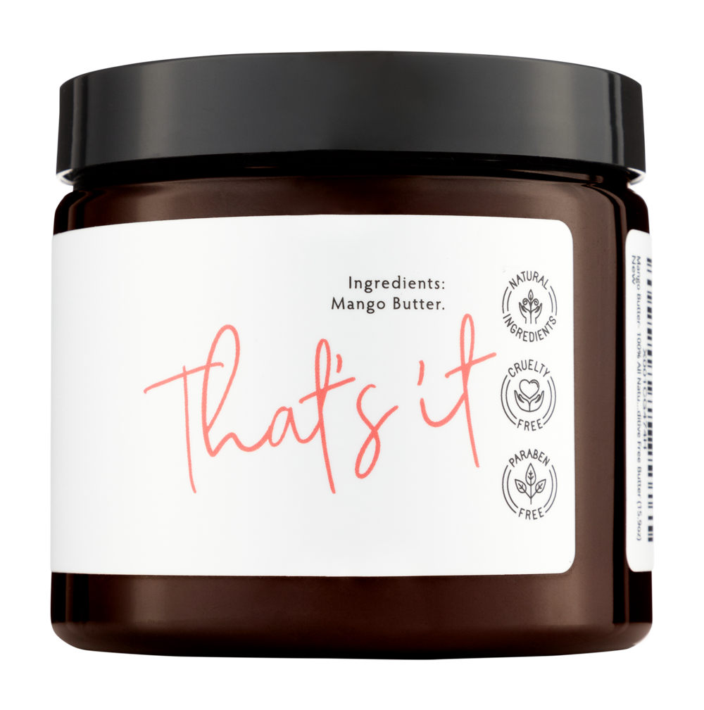 Mango Butter Packaging Side with Ingredients