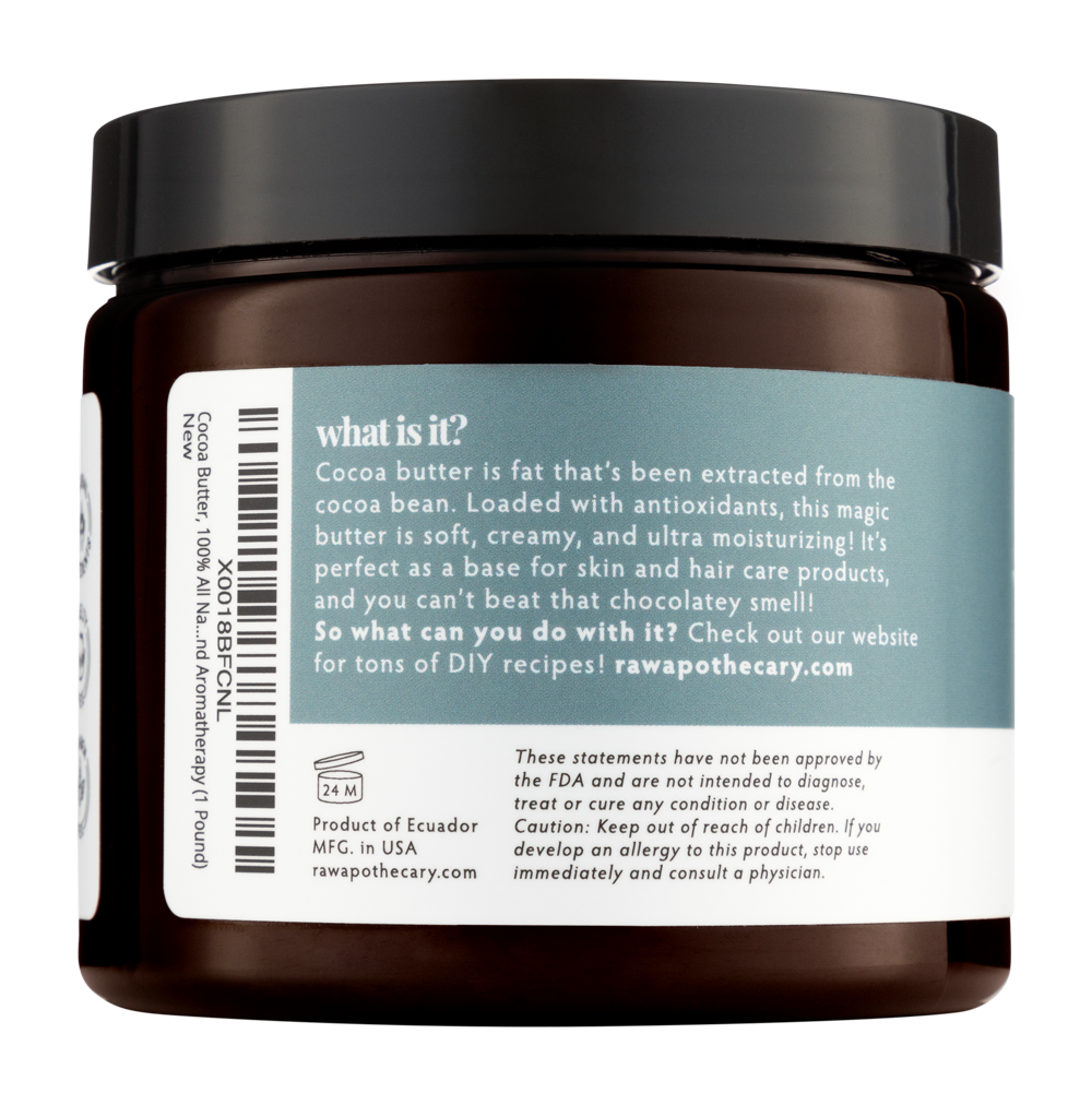 Cocoa Butter Packaging Side with UPC