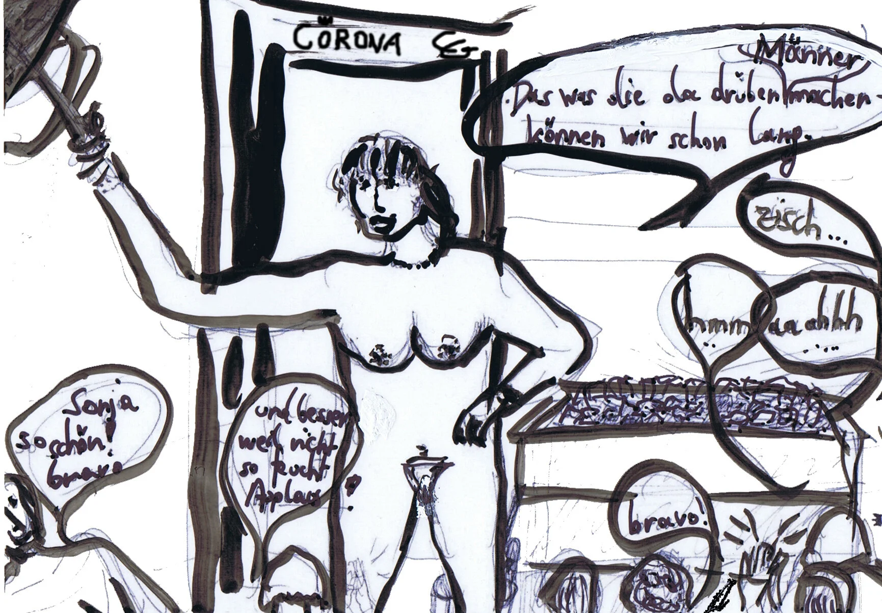 des wos die Männer da drüben machen-kennen mir scho lang ©Corona Gsteu