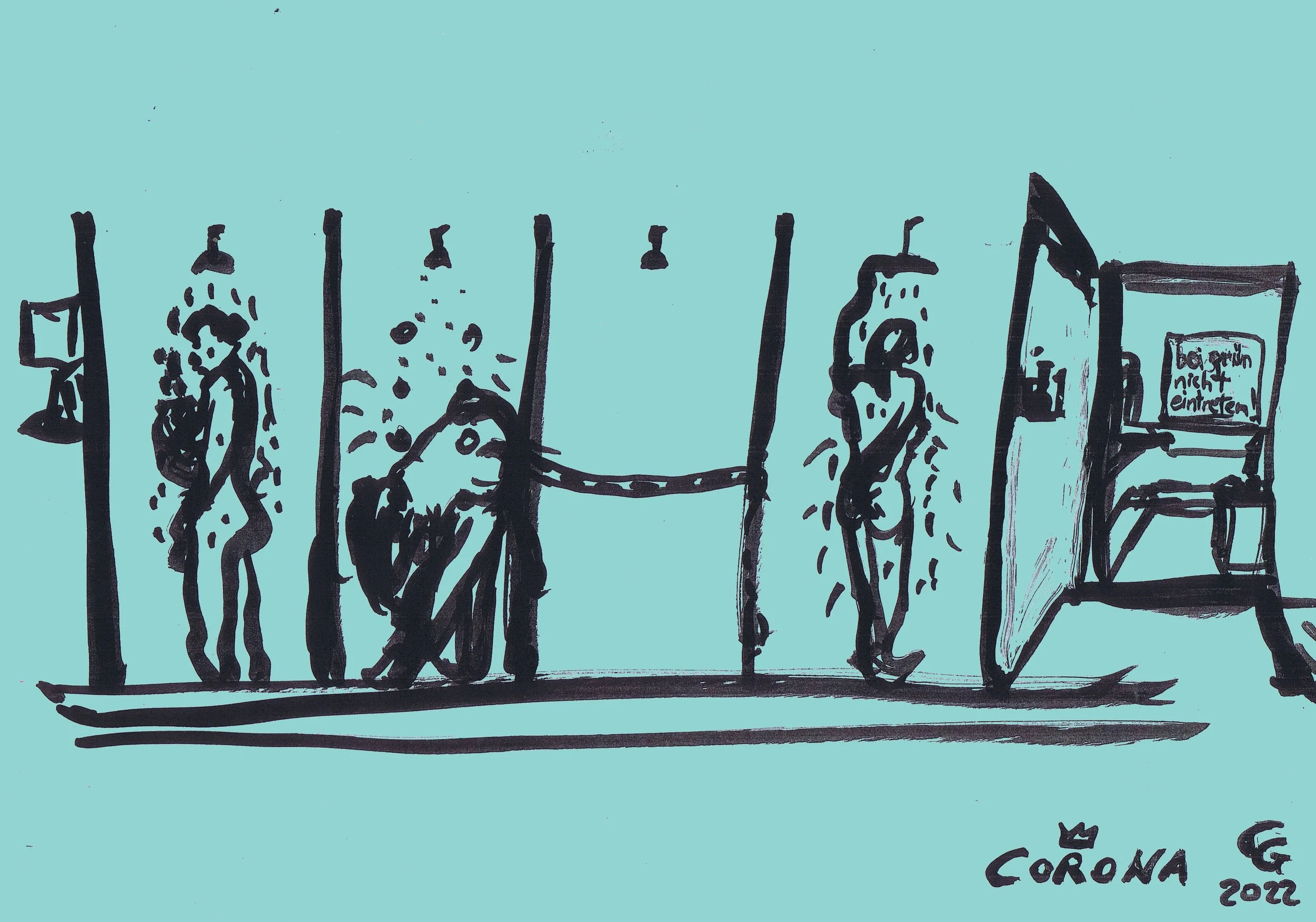 Duschen im Saunabereich-Amalienbad ©Corona Gsteu